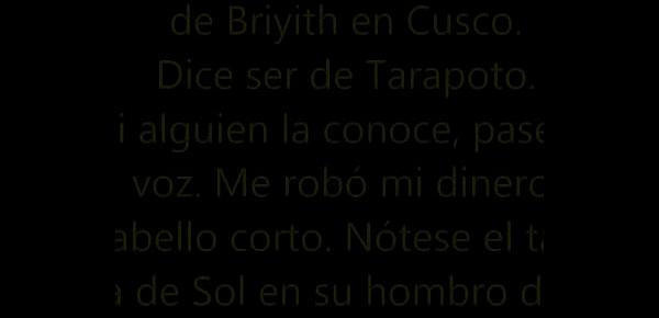  Cuidado alias Briyith, tarapotina estafadora prostituyendose en Cusco